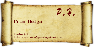 Prim Helga névjegykártya